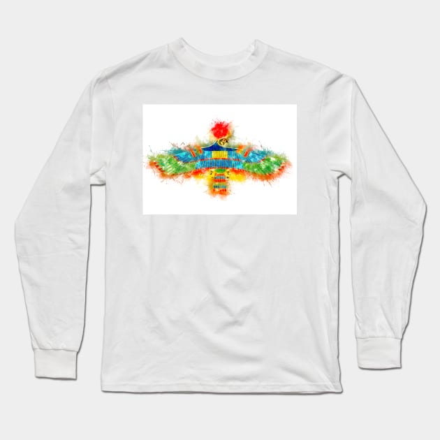 HAWK Emblem of RA Egyptian God Long Sleeve T-Shirt by Naumovski